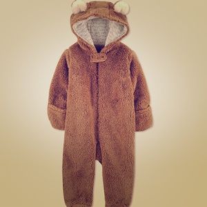 Baby fur coat full onesie